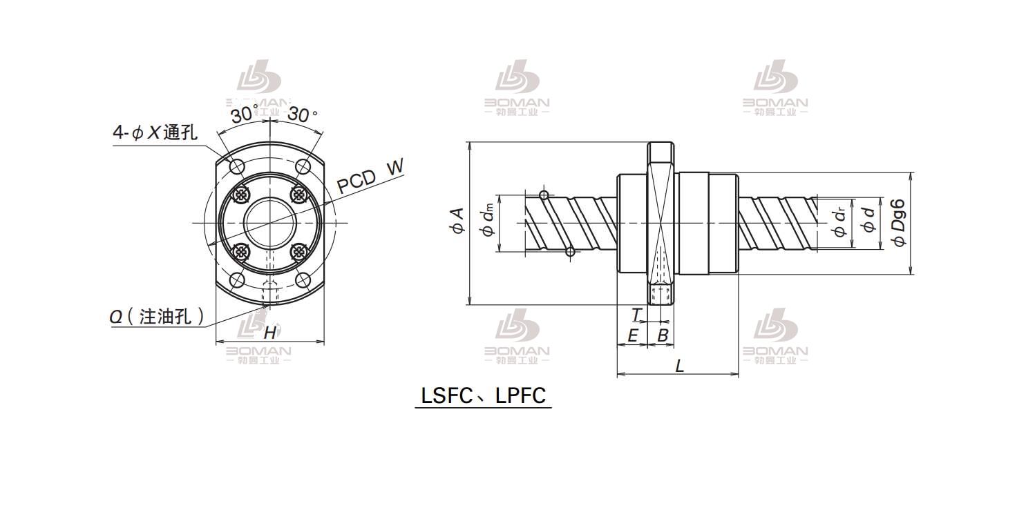 LPFC4040-3-NSK LSFC滚珠丝杠