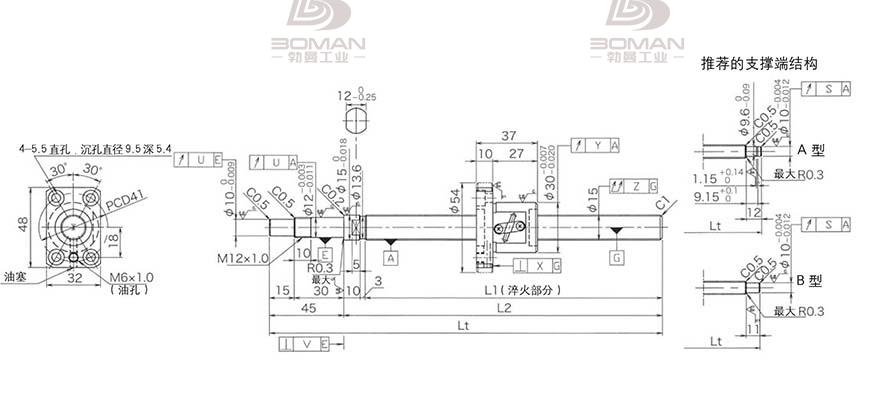 KURODA GP1502DS-BAPR-0300B-C3S 黑田精工滚珠丝杠代理