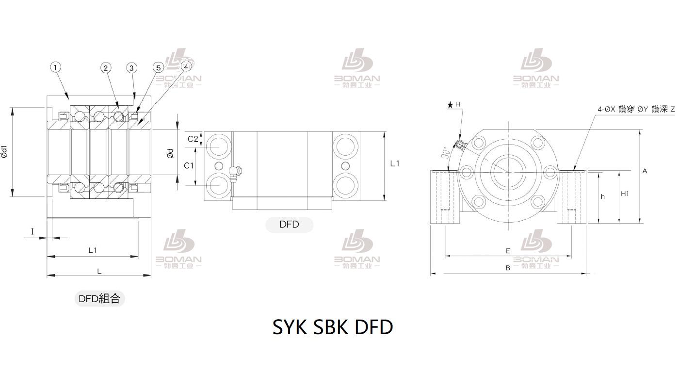 SYK MBCS30-I syk丝杆支撑座3d
