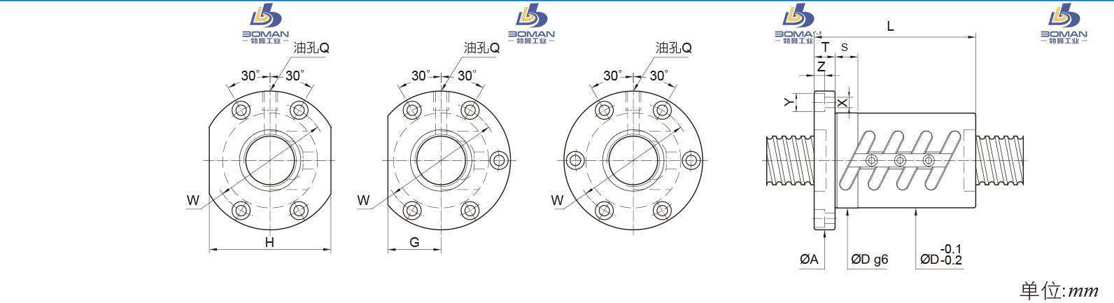 PMI FOWC3605-10 pmi丝杆型号